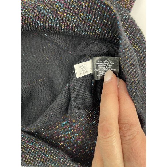 Lane Bryant Womens Black Sparkly Sweater Long Sleeve Size 18/20 Plus Size Top - Picture 3 of 8